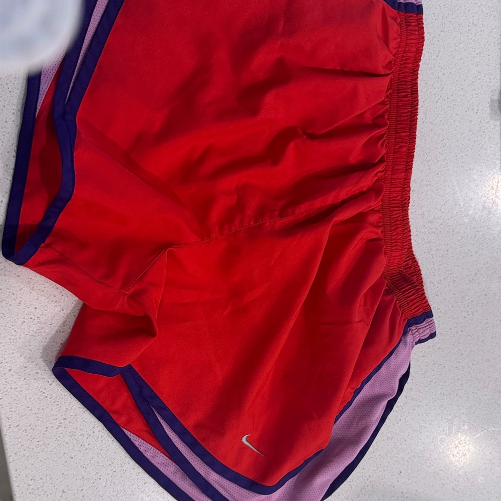 Nike Red and Purple Athletic Shorts